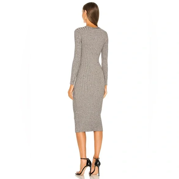 JONATHAN SIMKHAI KIM LONG SLEEVE DRESS IN SANDSTONE
